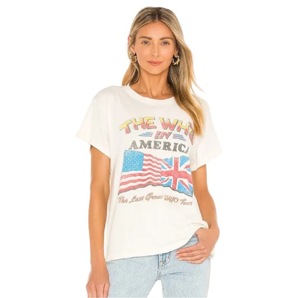 Daydreamer The Who Invades America Short Sleeve Tour Tee In White (S) - Picture 2 of 14